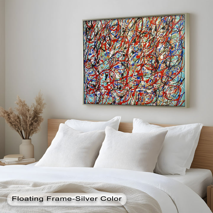 Energetic Abstract Expressionist Wall Art – Modern Oil Painting
