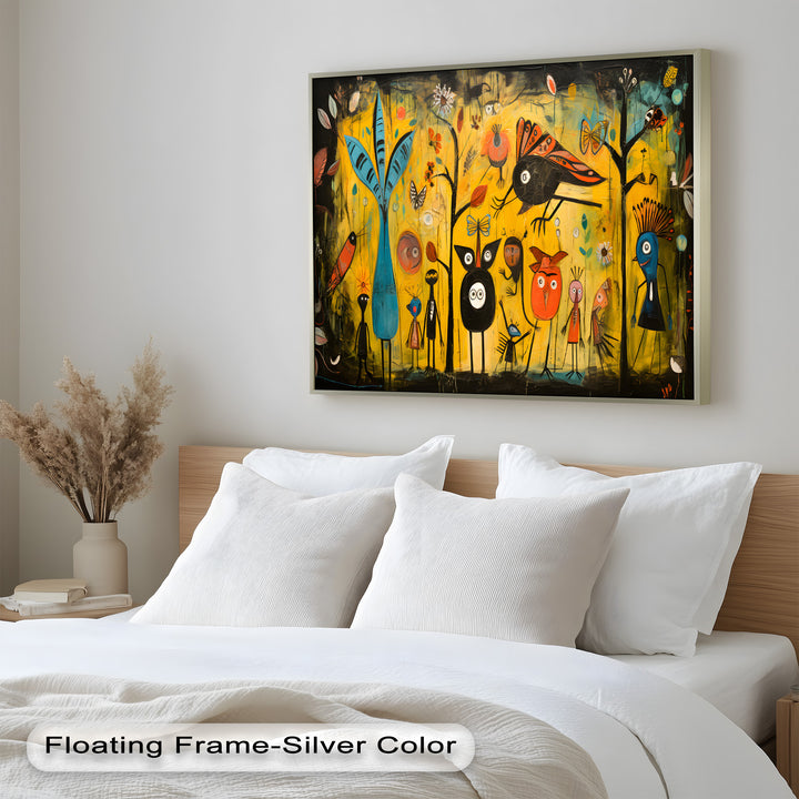 Whimsy in the Wild – Surreal Forest Creature Picasso Oil Painting