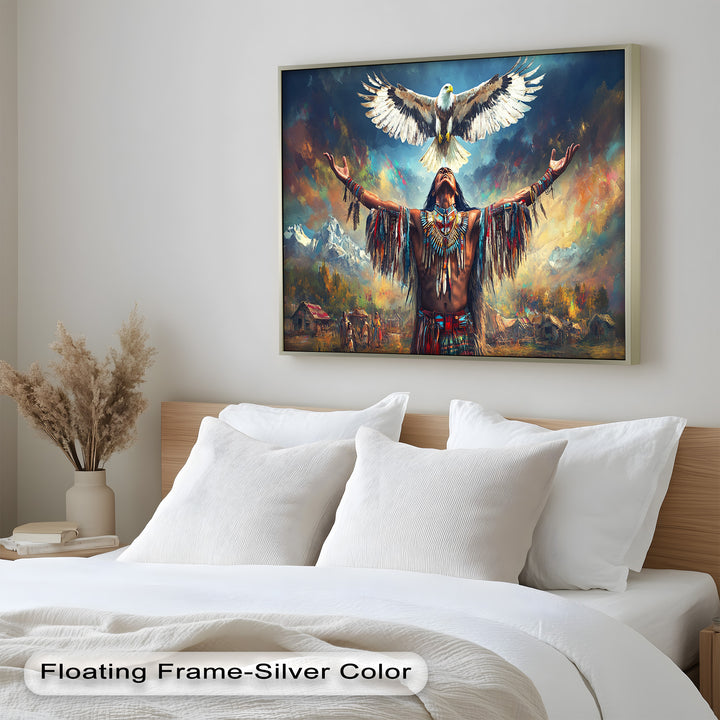 Call of the Sky – Native Ceremony Oil Painting