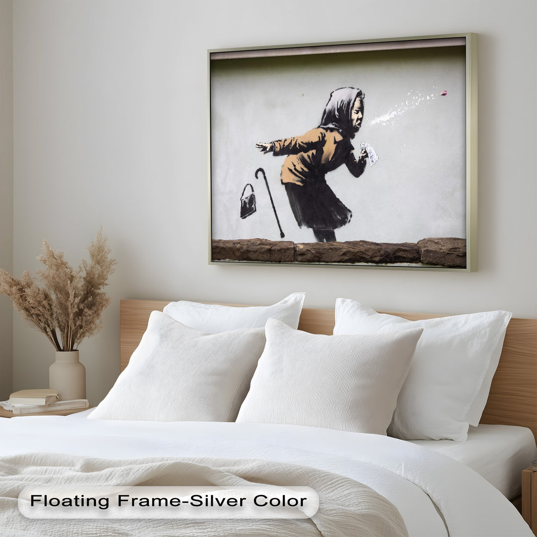 The Power of a Sneeze – Banksy Oil Painting