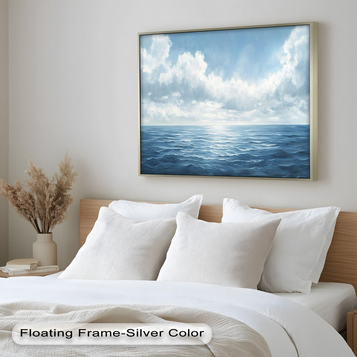 Blue Coastal Art - Ocean Seascape Oil Painting