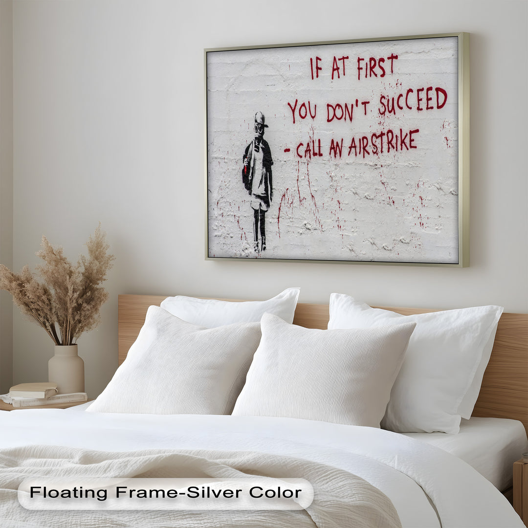 Call an Airstrike – Provocative Banksy Oil Painting
