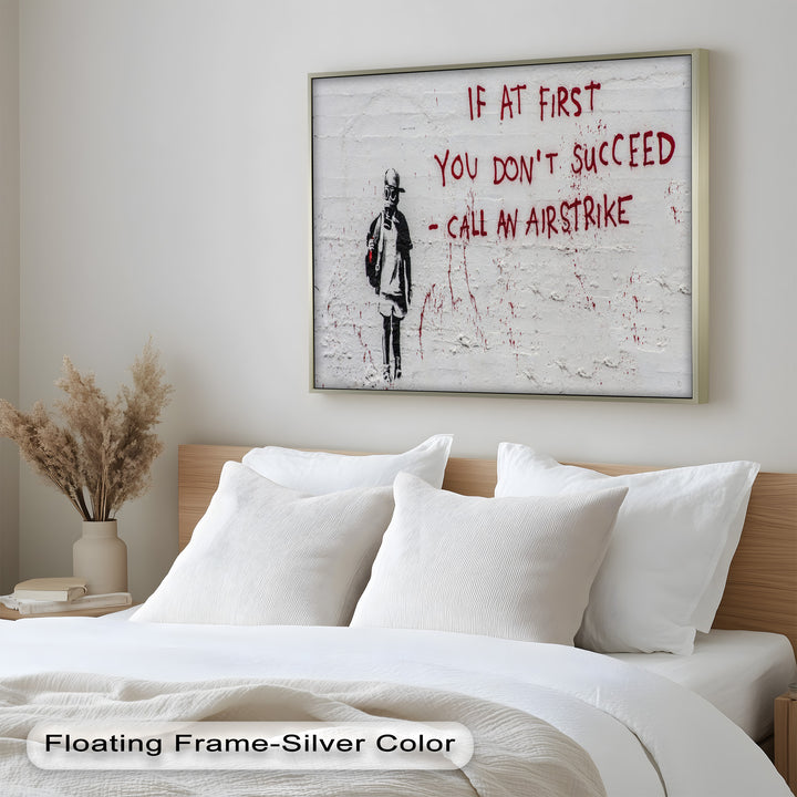 Call an Airstrike – Provocative Banksy Oil Painting