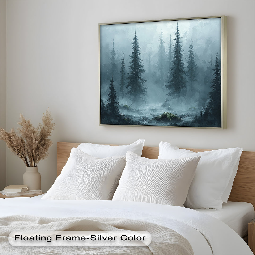 Misty Forest – Tranquil Nature Oil Painting