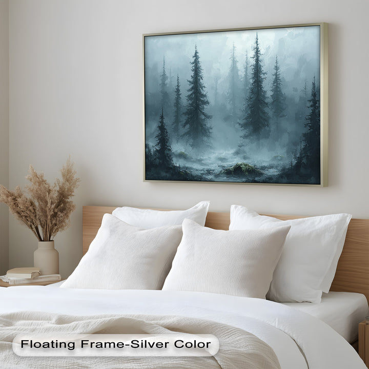 Misty Forest – Tranquil Nature Oil Painting