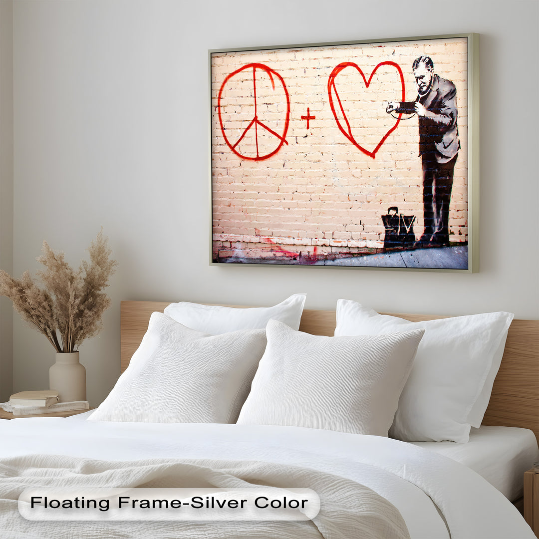 Peace + Love Equation – Banksy Oil Painting