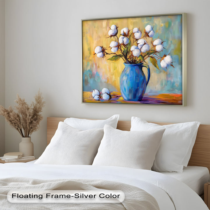 Blue Vase – Floral Oil Painting