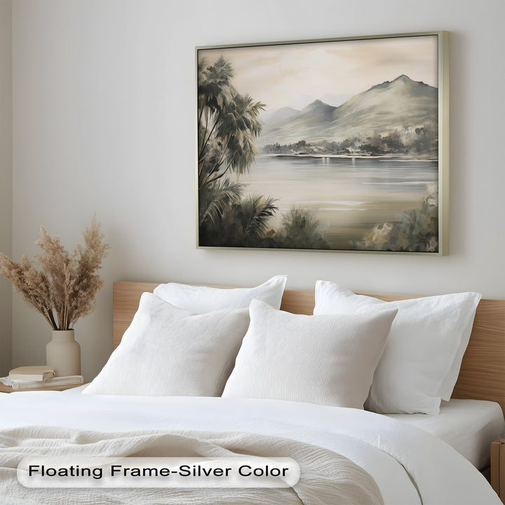 Tropische Flusslandschaft Wandkunst – Naturölgemälde