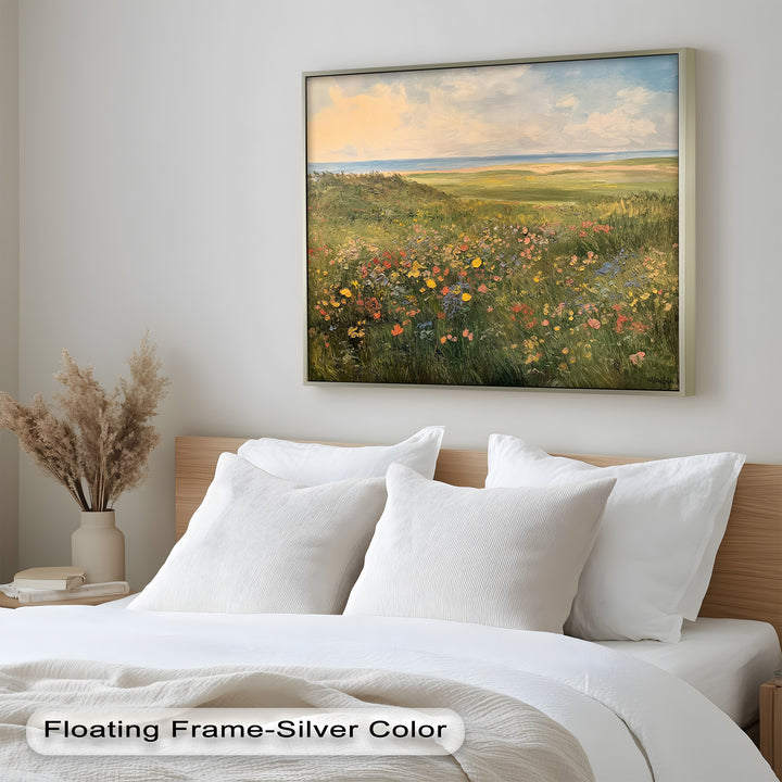 Seaside Meadow View – Landscape Oil Painting