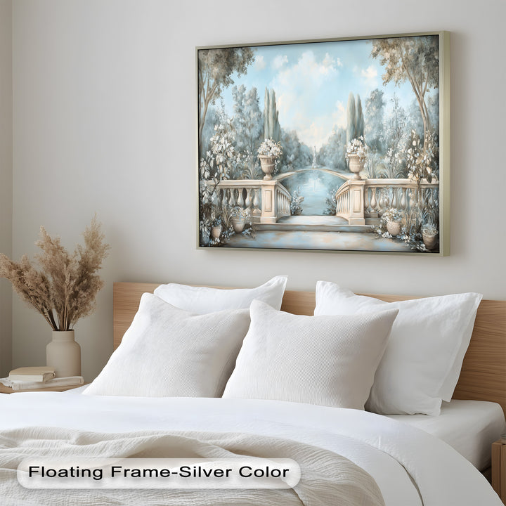 Tranquil Garden Terrace – Landscape Oil Painting