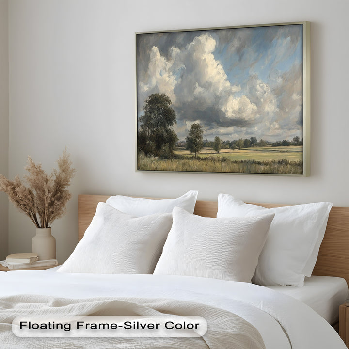 Stürmische ländliche Landschaft – Dramatischer Himmel Ölgemälde