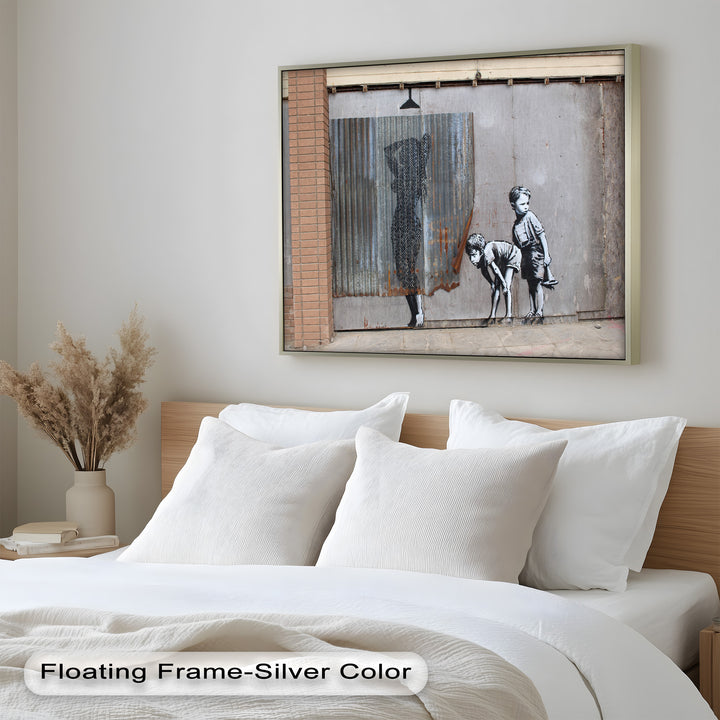Boys Looking Girl – Banksy Oil Painting