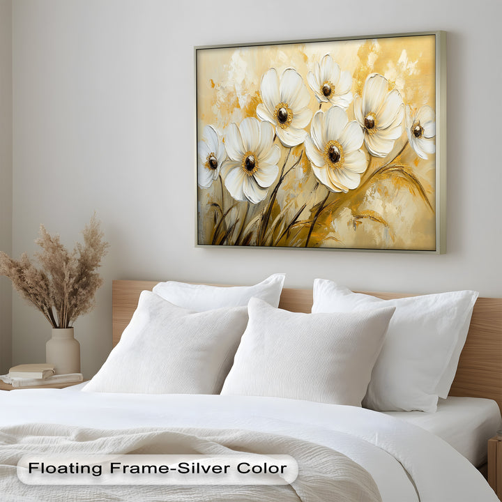 Golden Petals Elegance – Floral Oil Paintings