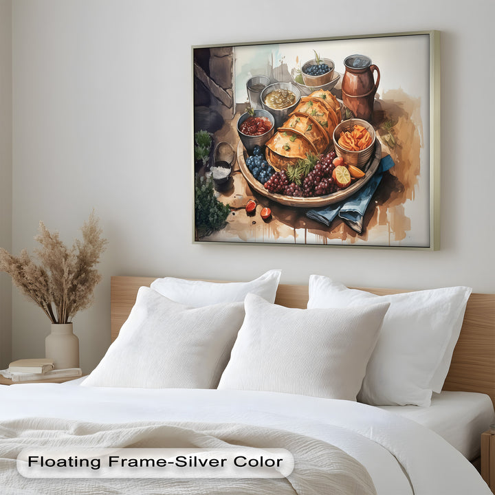 Frisch gebackenes Gebäck und Obststillleben - Food Painting