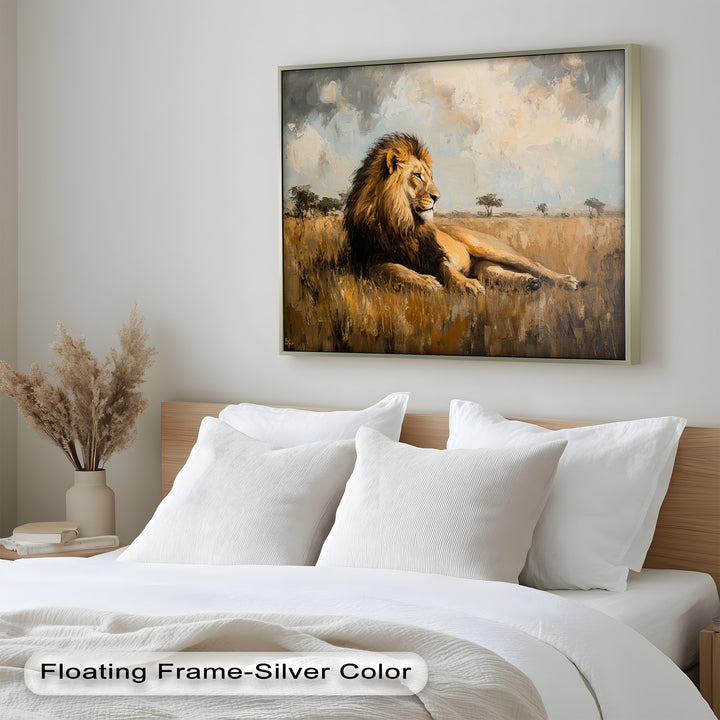 Majestic Serengeti King – Regal Lion Oil Painting