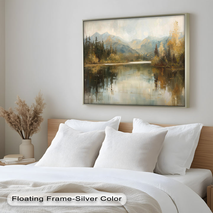 Lake Landscape – Framed Modern Oil Paintings