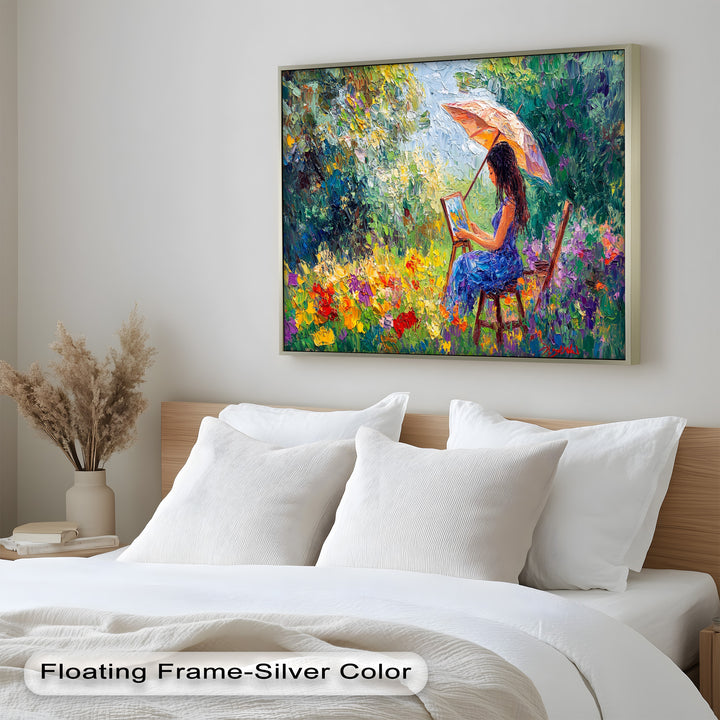 Colorful Garden Scene – Impressionist Oil Painting