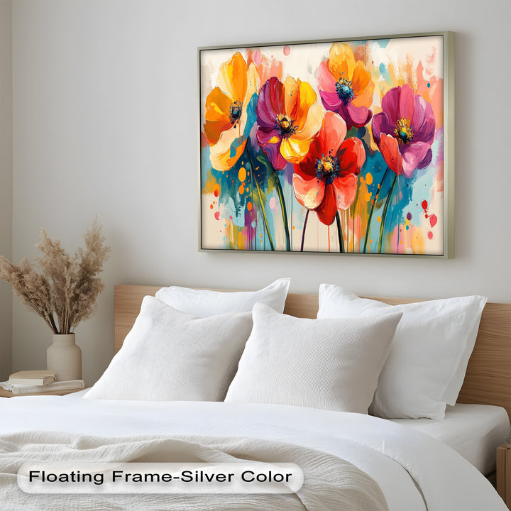 Colored Flowers – Vibrant Floral Oil Painting
