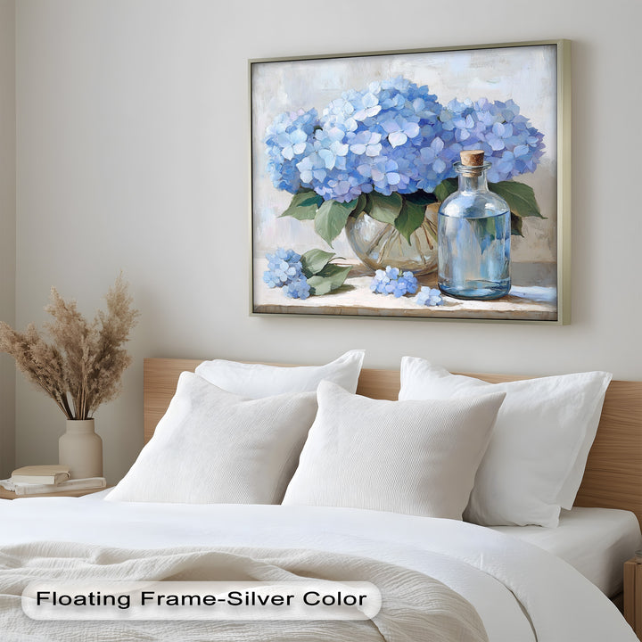 Blue Floral Still Life – Modern Oil Paintings
