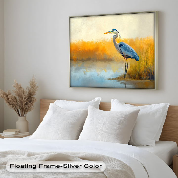 Blue Heron by Autumn Marsh – Animal Oil Painting