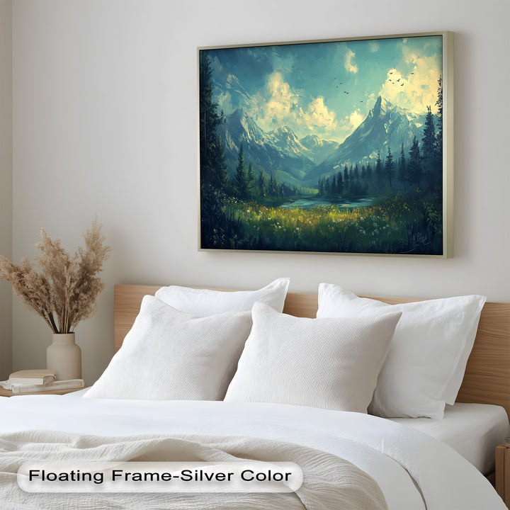 Mystic Mountain Solitude – Enchanting Landscape Oil Painting