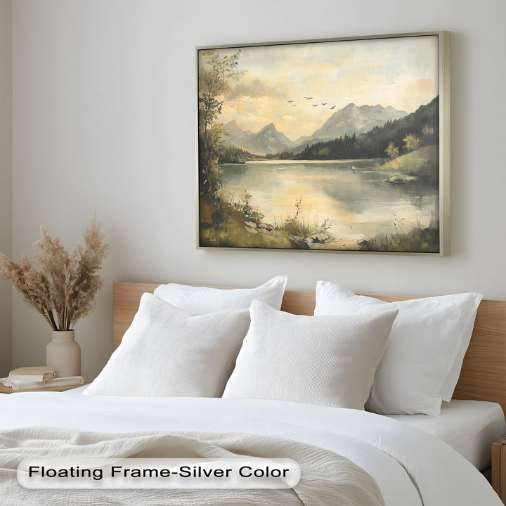 Vintage Wild River – Landscape Oil Painting