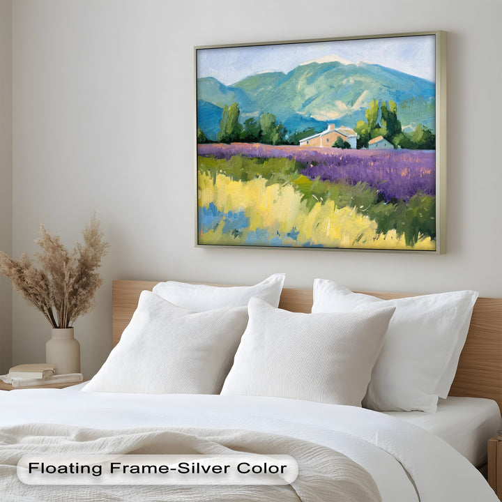 Lavender Fields in Provence – Impressionist Landscape Oil Painting
