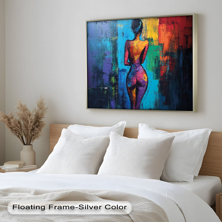 Radiant Contours – Bold Abstract Figurative Oil Painting