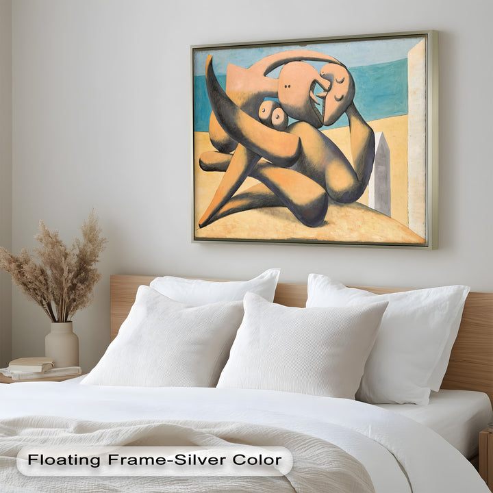 Lovers by the Sea – Abstract Embrace Picasso Oil Painting