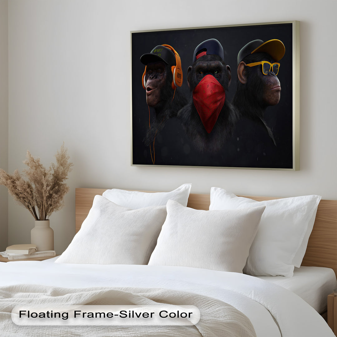 Urban Evolution – Streetwise Chimp Collective Banksy Oil Painting