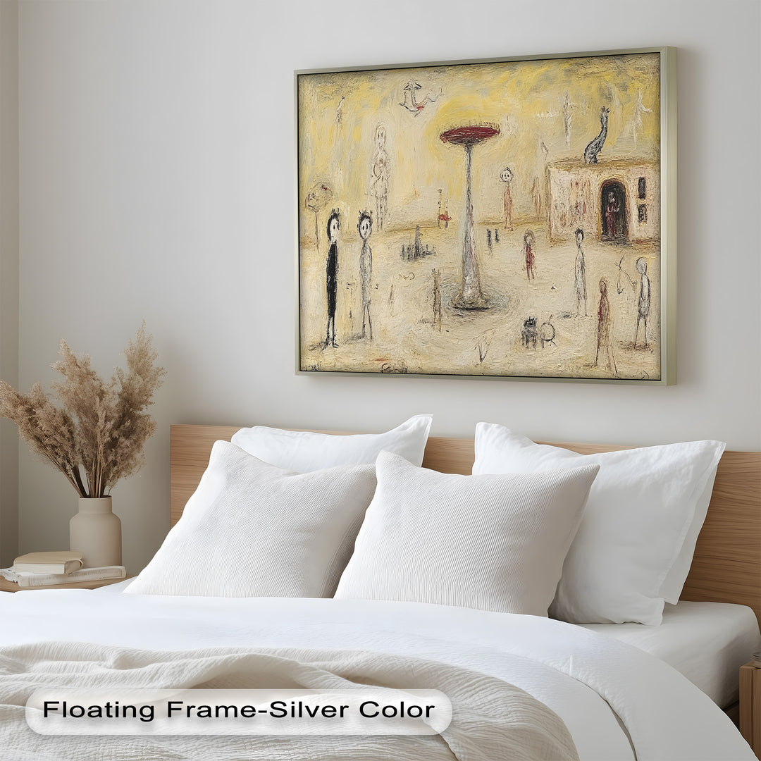 Whispers of the Playground – Dreamlike Surrealist Oil Painting