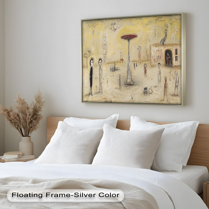 Whispers of the Playground – Dreamlike Surrealist Oil Painting