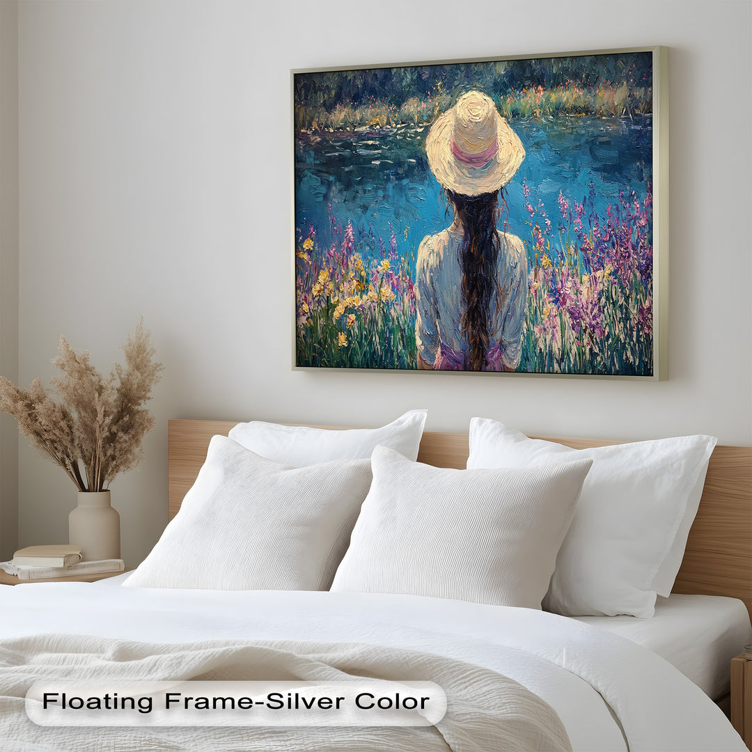 Girl by the Water – Impressionist Oil Painting