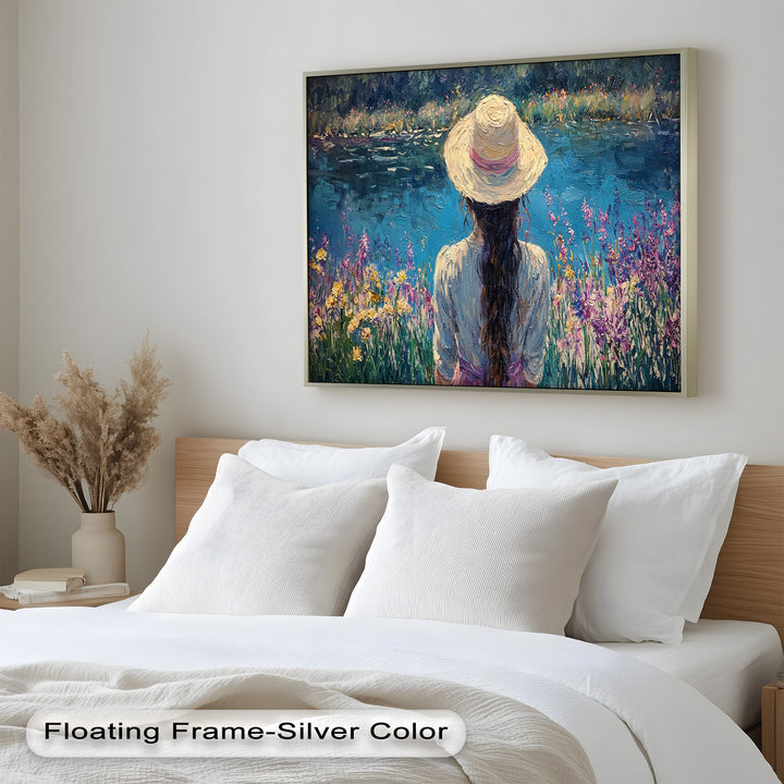 Girl by the Water – Impressionist Oil Painting