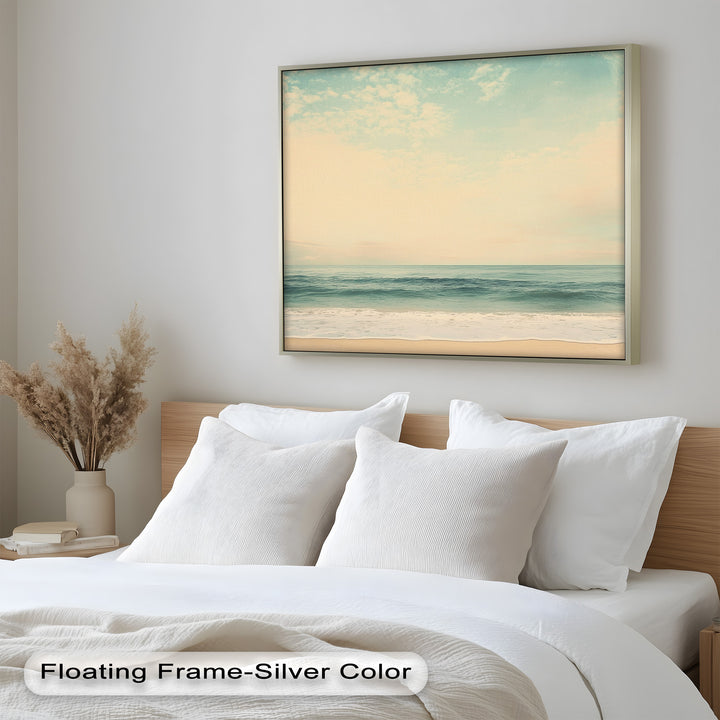 Calm Ocean Oil Paintings – Coastal Beach Wall Art