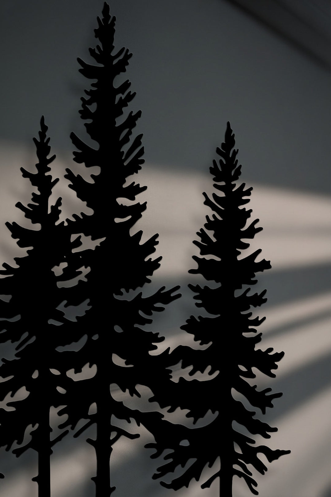 Pine Forest Silhouette Metal Wall Art – Nature Landscape Decor