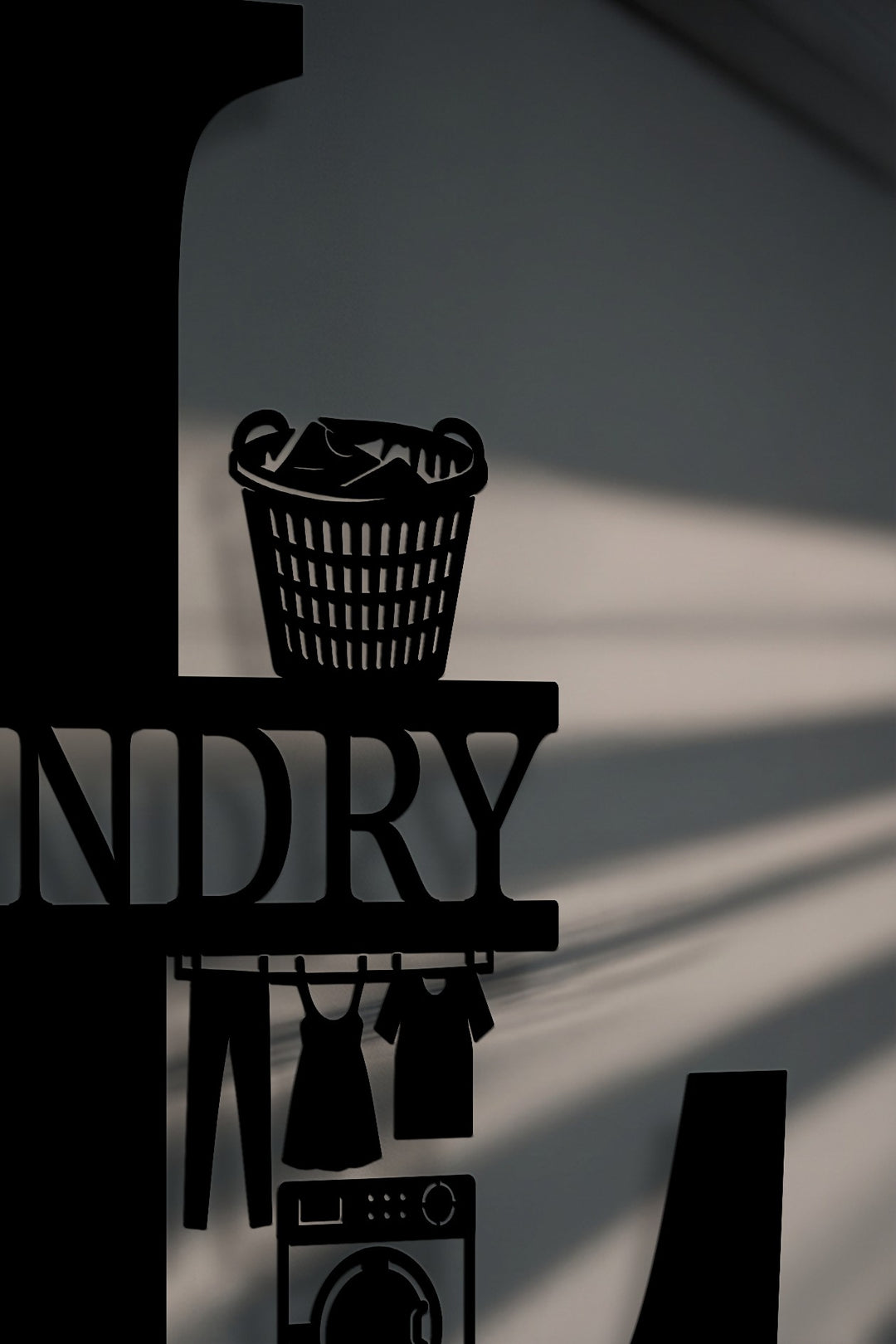 Personalized Laundry Room Monogram – Custom Initial Metal Wall Art