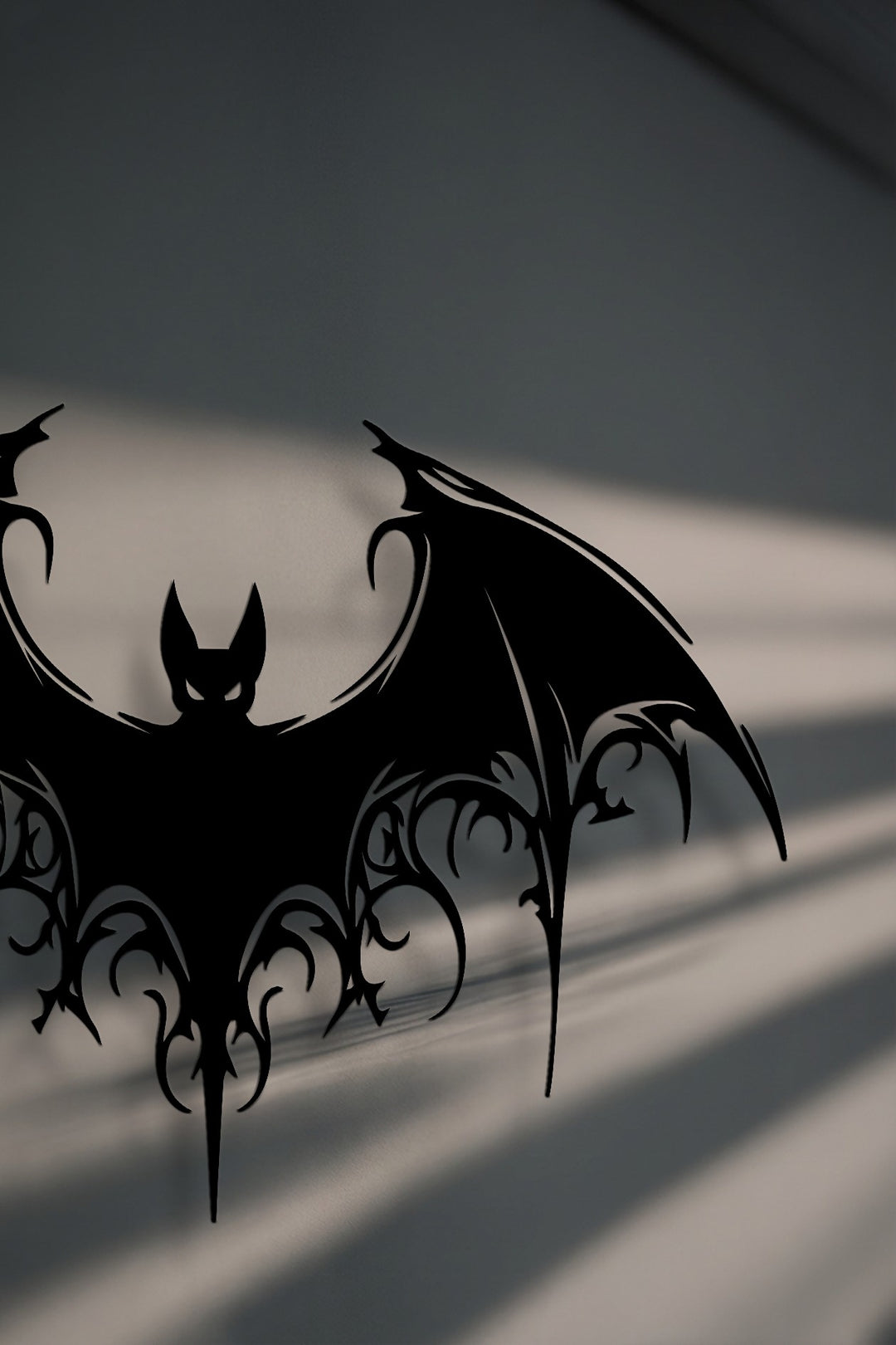 Gothic Bat Metal Wall Art – Dark Fantasy Winged Decor