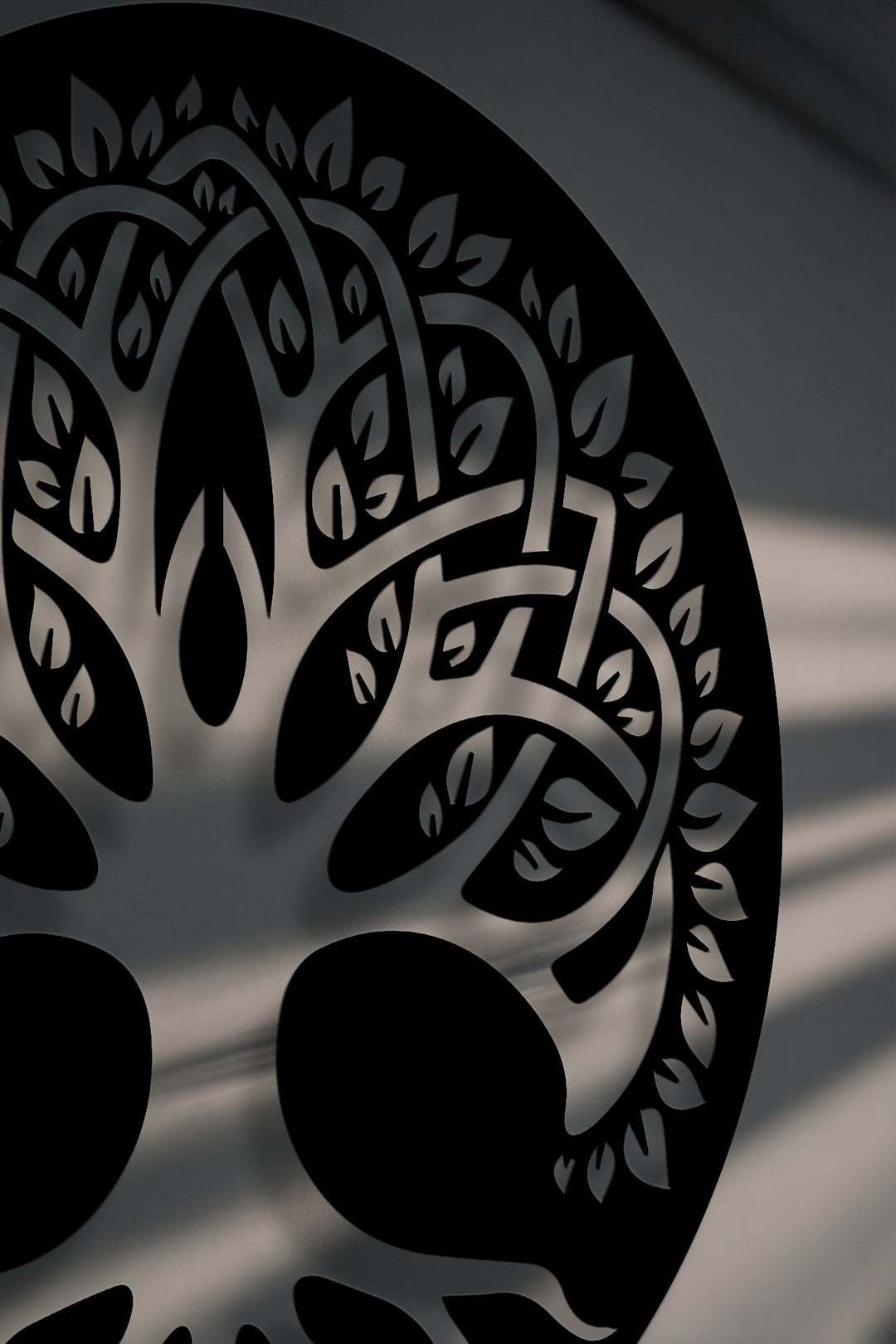 Sacred Tree of Life Circle – Celtic Inspired Metal Wall Art