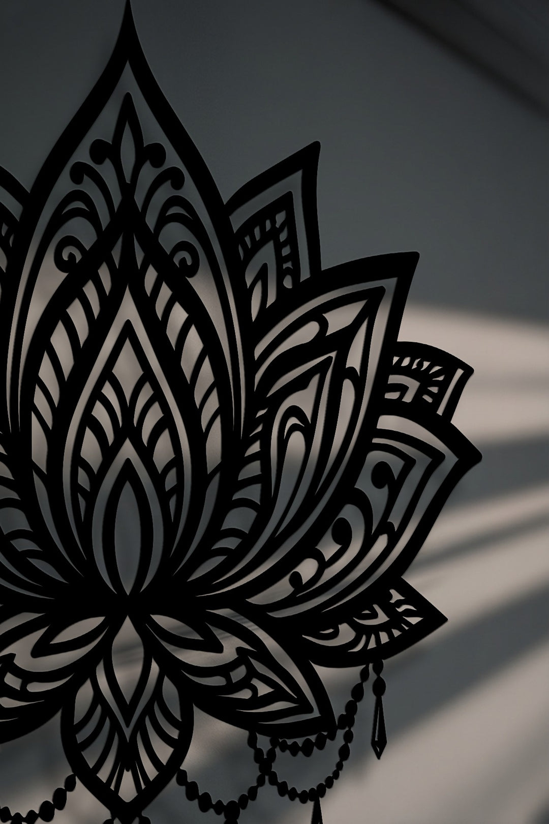 Sacred Bloom – Ornate Lotus Mandala Metal Wall Art