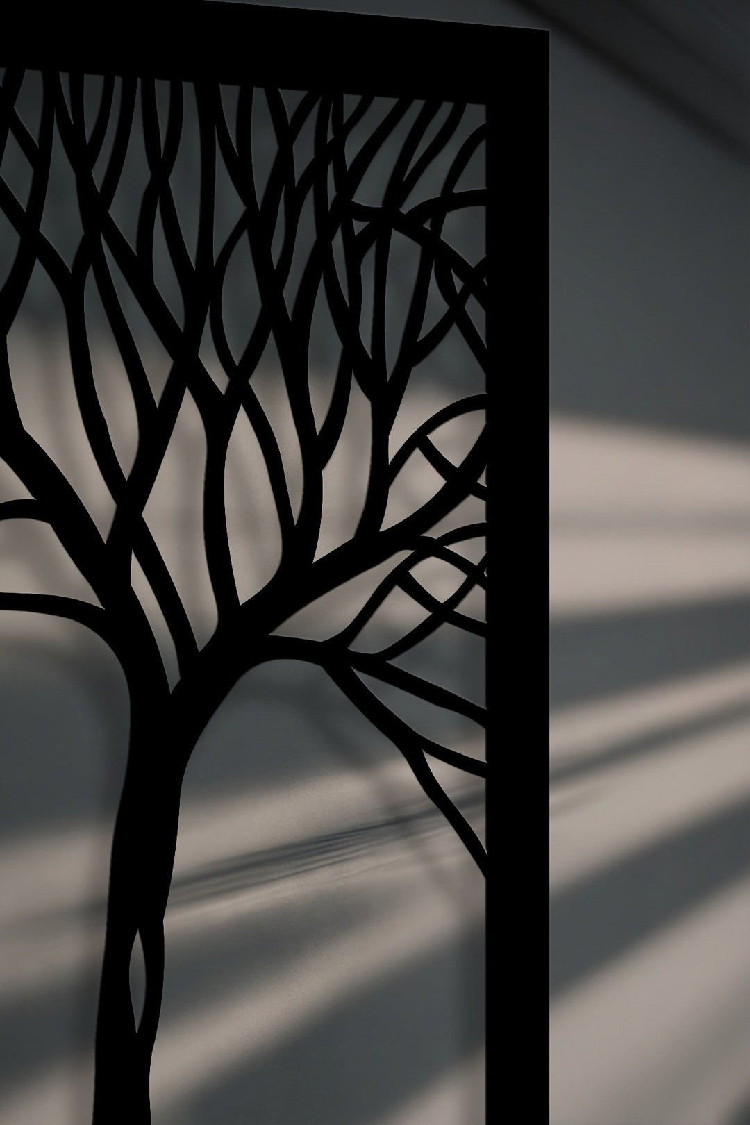 Abstract Tree Silhouette Frame – Modern Nature Metal Wall Art