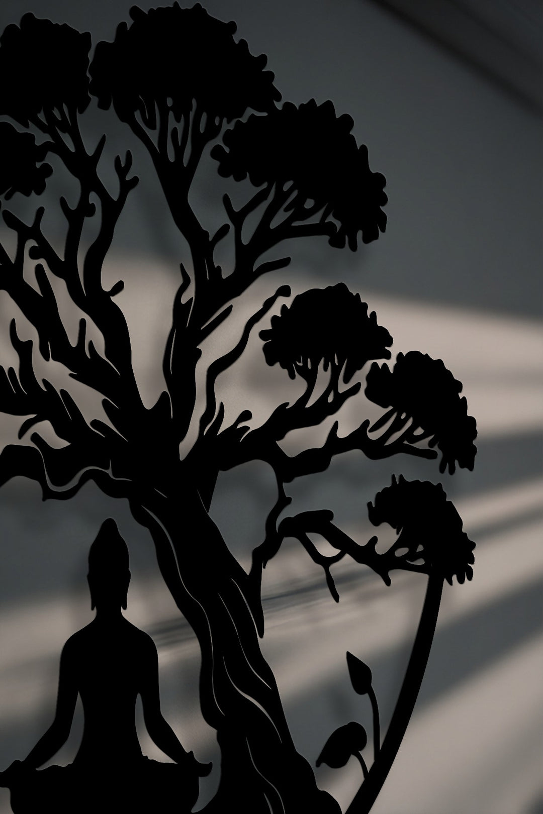 Meditation Tree Metal Wall Art – Zen Yoga Decor