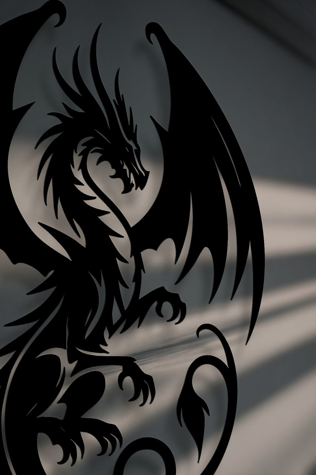 Majestic Dragon with Spread Wings – Fantasy Metal Wall Art