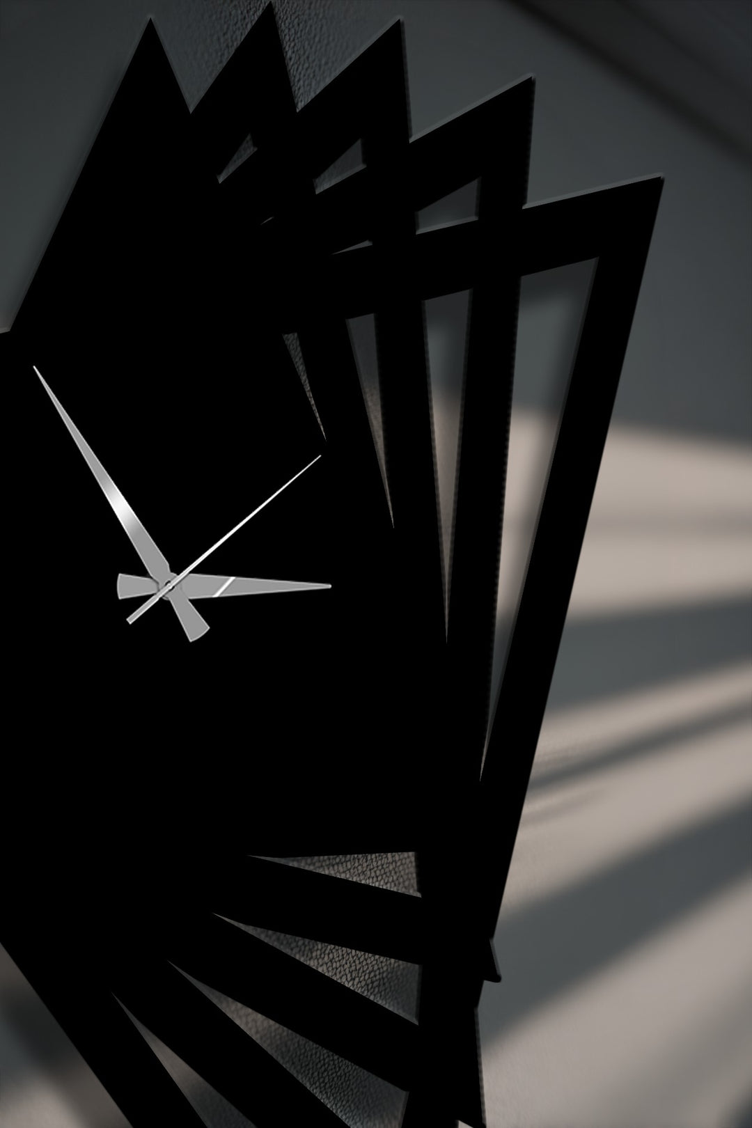 Abstract Origami Geometric Modern Metal Wall Clock