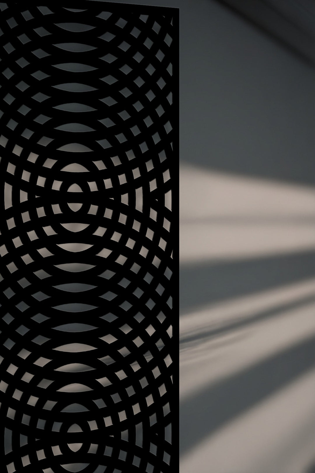 Optical Wave Grid – Abstract Geometric Metal Wall Art