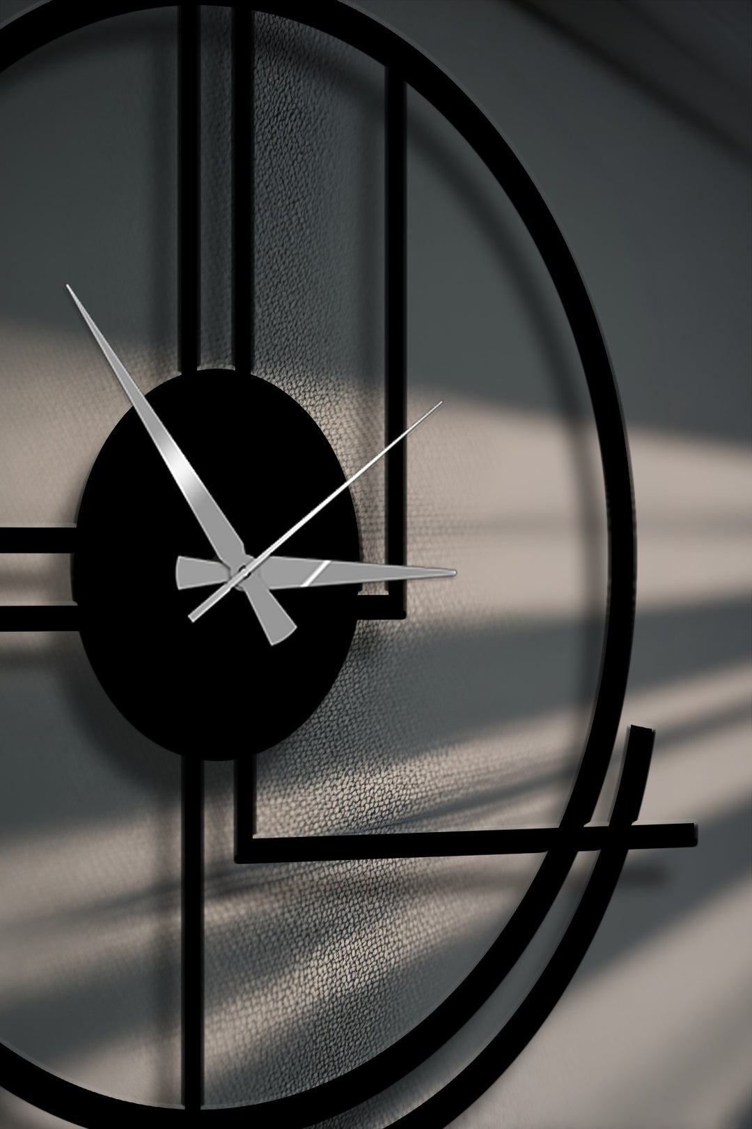 Modern Circular Abstract Line Metal Wall Clock