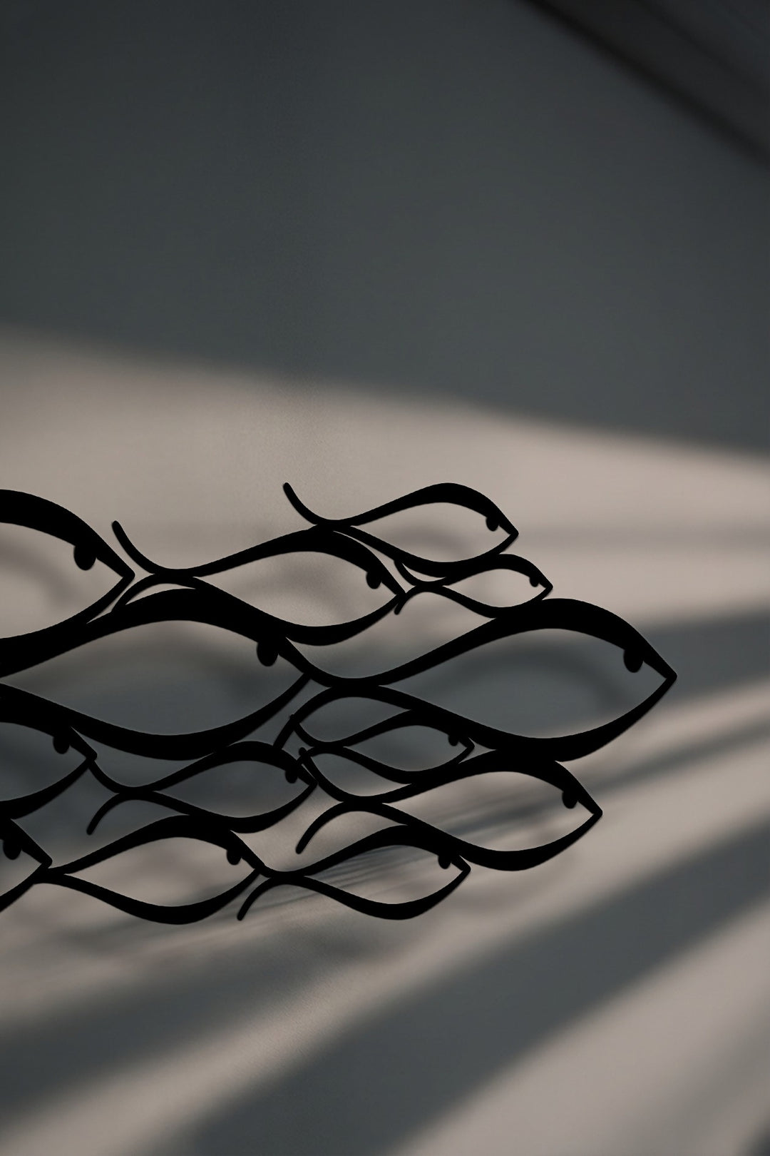 Minimalist School of Fish – Abstract Metal Wall Art