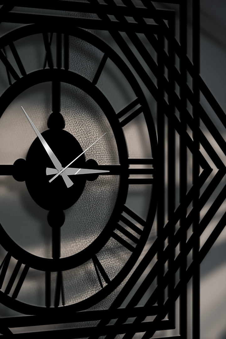 abstract geometric wall clock