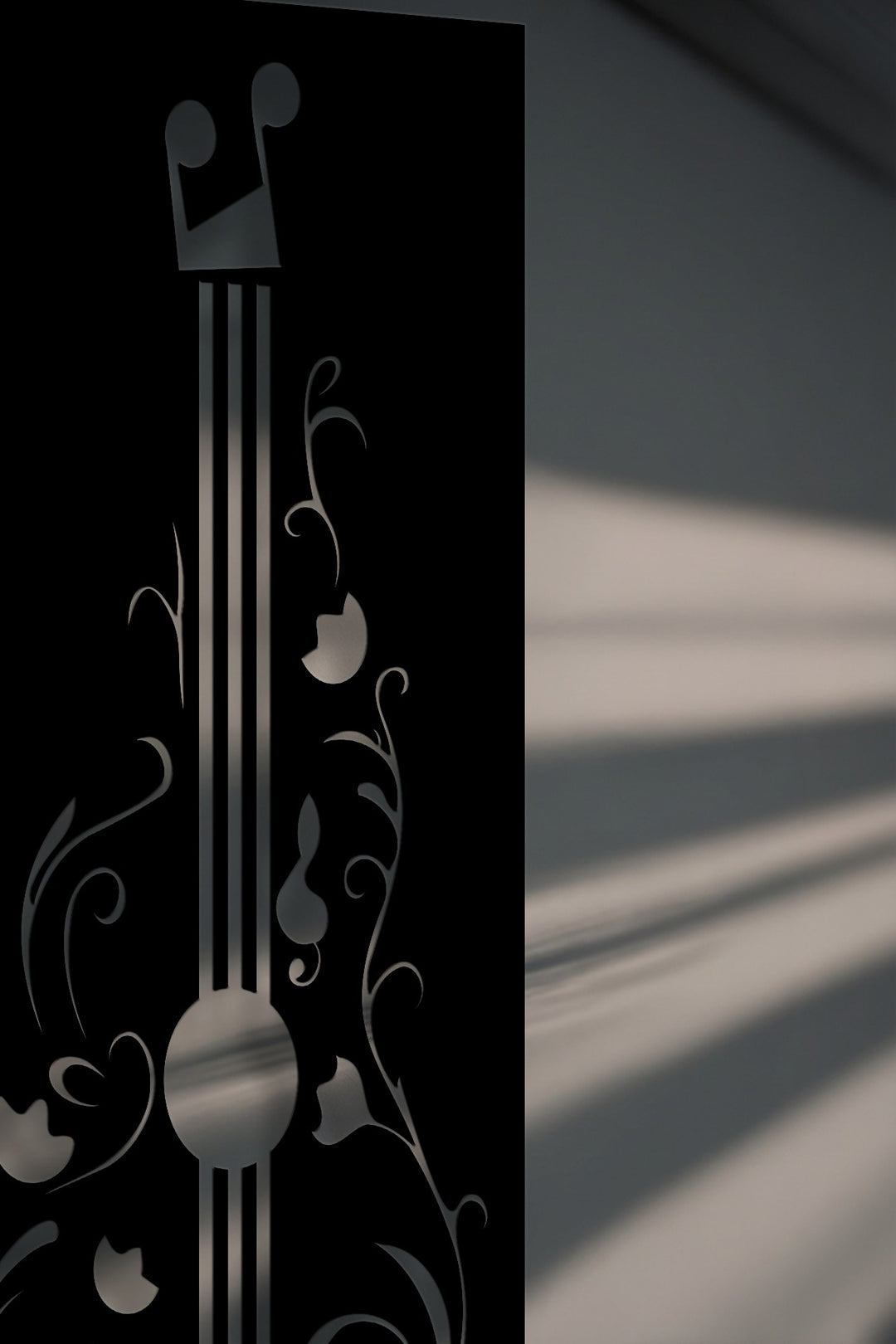Floral Guitar Metal Wall Art – Elegant Music-Inspired Design