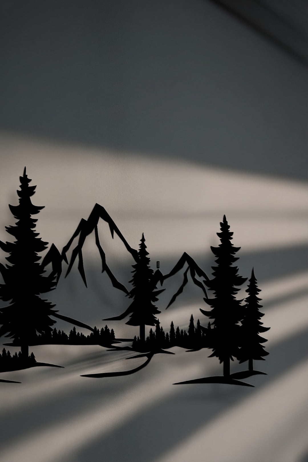 Mountain Forest Landscape Metal Wall Art – Nature Panorama Decor